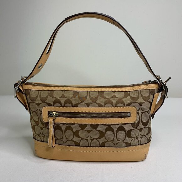 Tan and brown Coach Signature - Picture 2 of 8